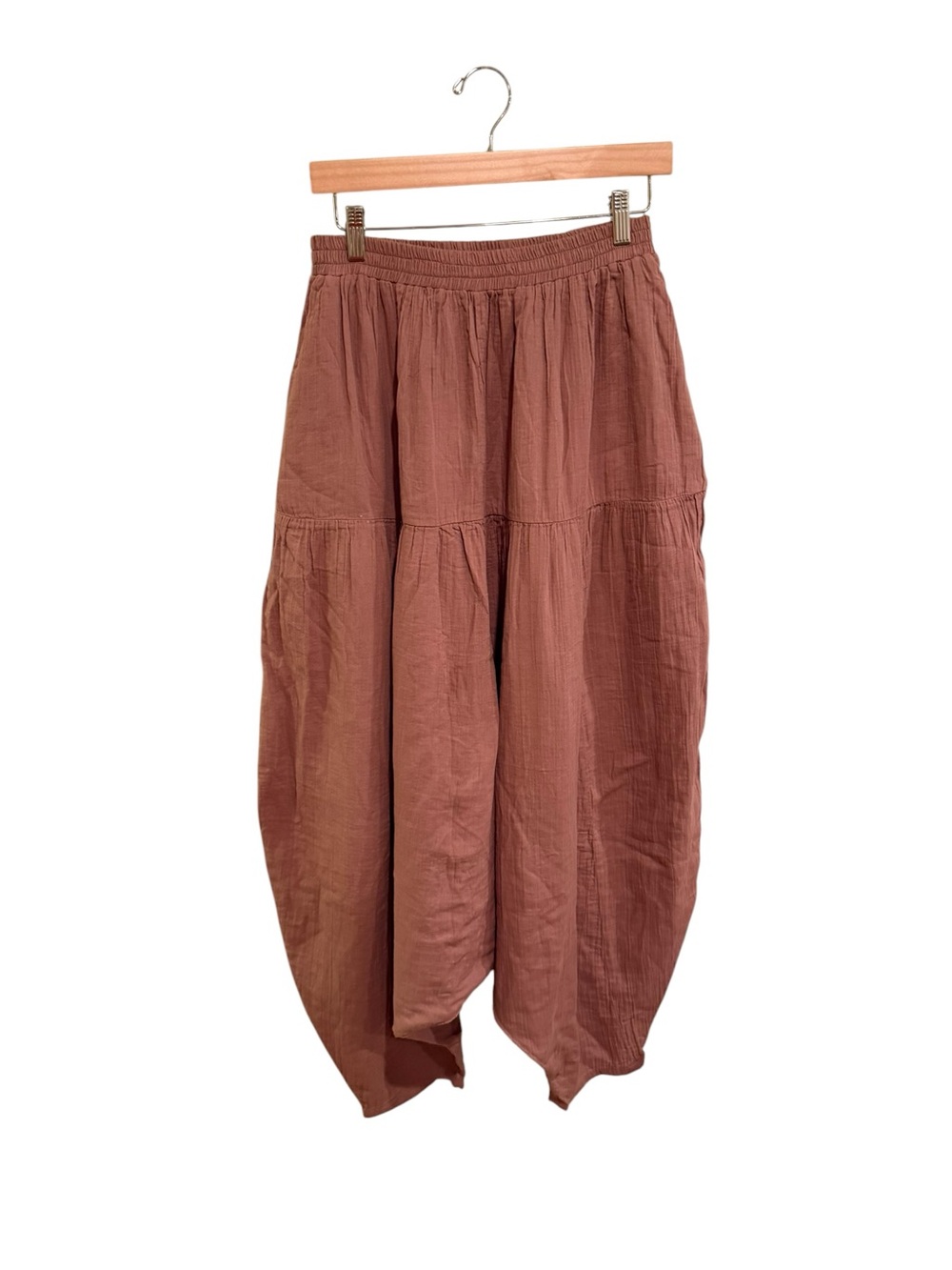 NWOT Atelier Delphine 100% Organic Cotton Kiko Harem Pant Terracotta - Size M